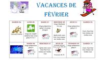 Vacances de février 2018